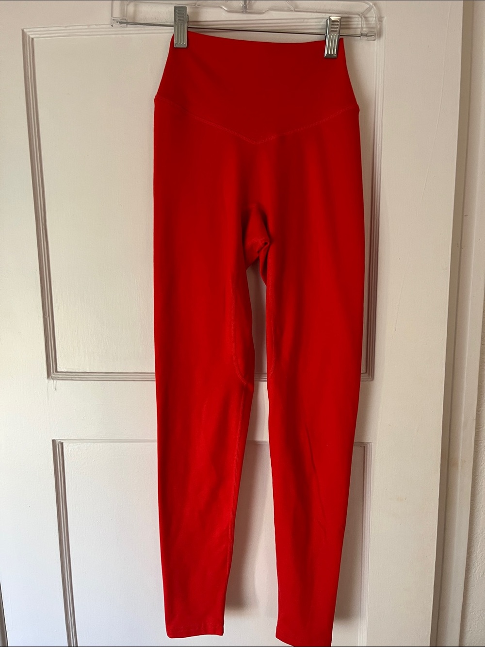 Balance athletica red orange leggings